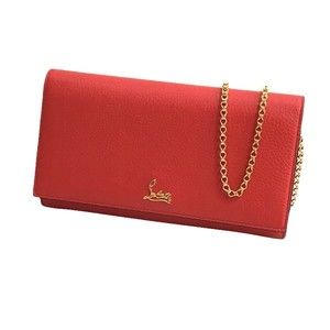 Christian Louboutin Chain Wallet W Boudoir Red